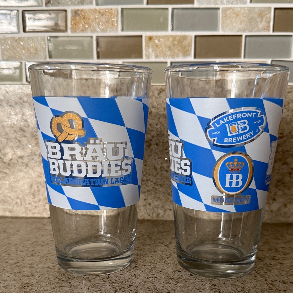 Lakefront Brewery Brau Buddies Pint glass set